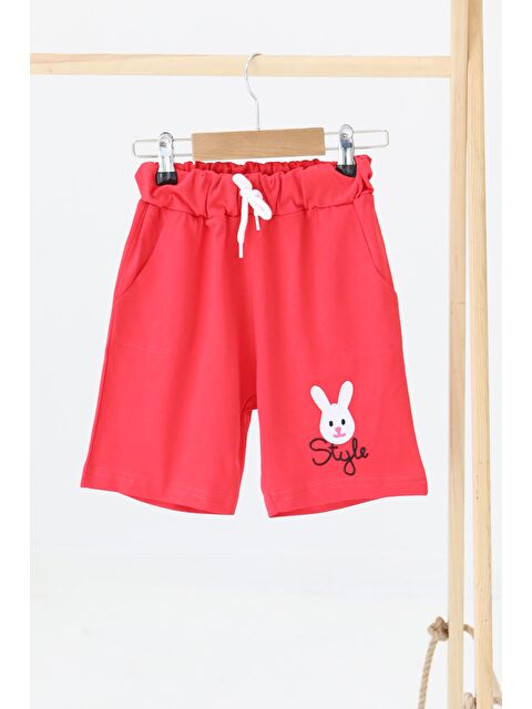 Tofisa Kız Çocuk Mercan Baskılı Şort - 27334 - S000425984-19963