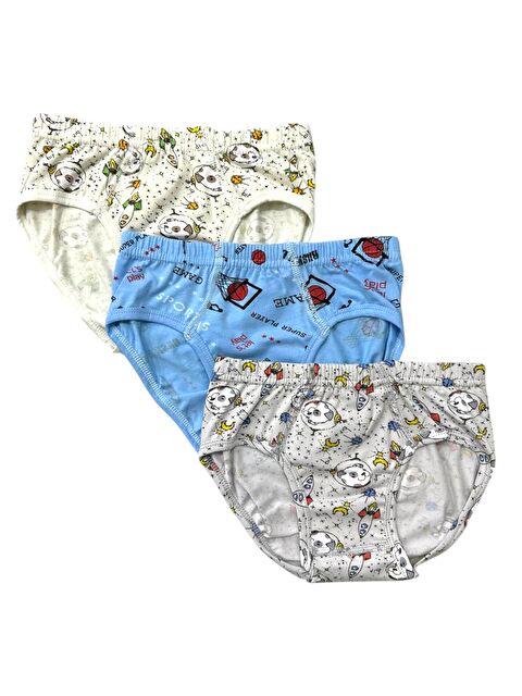Güneş Karışık Baskılı Erkek Çocuk Slip Külot 3'Lü - S000318246-27074
