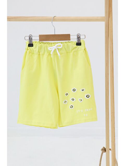 Tofisa Kız Çocuk Sari Baskılı Şort - 27329 - S000425982-20072