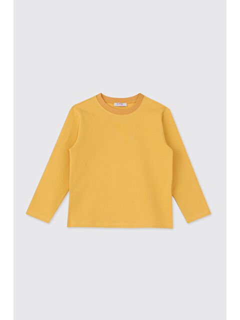 Panço Erkek Çocuk Sarı Bisiklet Yakalı Sweatshirt - S000514606-20072