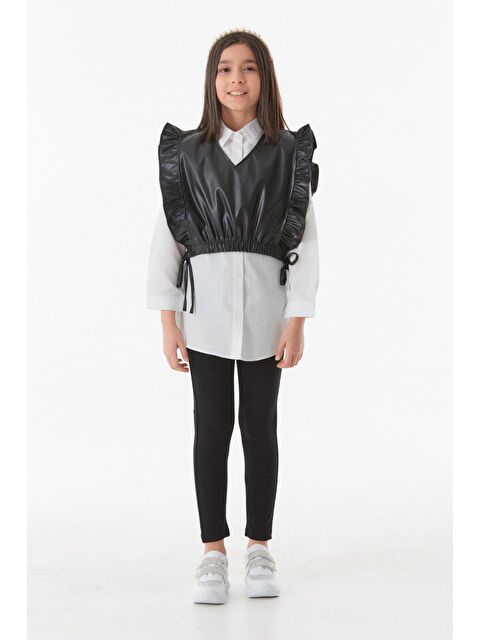 Fullamoda Suni Deri Yandan Bağlamalı Kız Çocuk 2 Li Takım - S000159532-19351