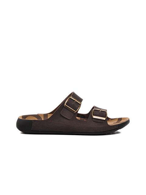 Ayakmod Kahve Çift Bantlı Erkek Terlik 66.001 - S000220394-19413