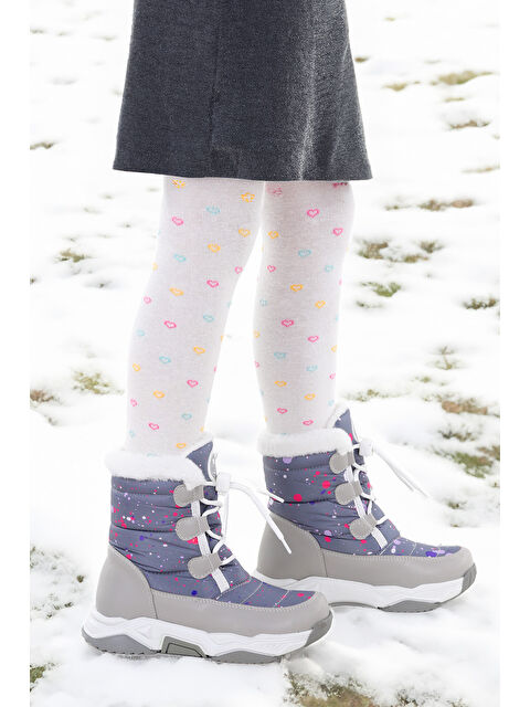 Kiko Kids Bambu Bağcıklı Kız Çocuk Kar Botu - S000277296-37484