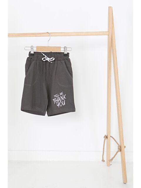 Tofisa Kız Çocuk Antrasit Baskılı Şort - 27337 - S000425981-29666