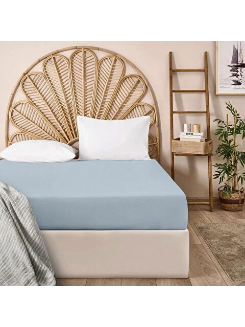 Evidea Soft Penye Çift Kişilik Lastikli Çarşaf - Mavi - 160x200 cm - S000511856-17234