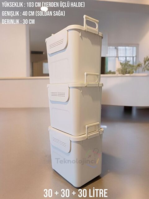 Motek MT-35 Mybox 30 Litre Çok Amaçlı Organizer Saklama Kutusu (3 Adet) - S000246538-74