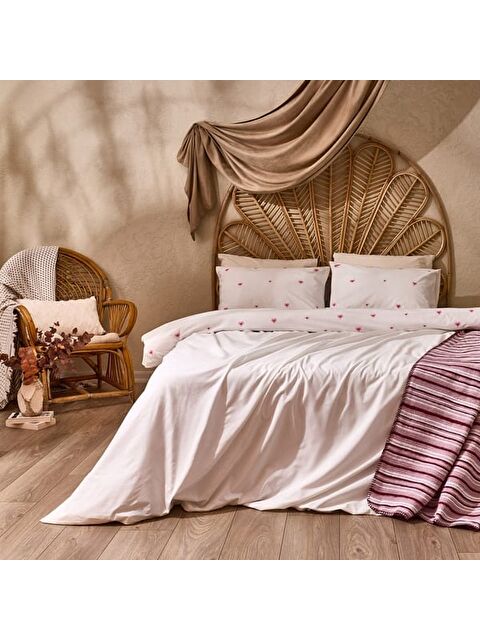 Evidea Soft Elenya Çift Kişilik Nevresim Takımı - Beyaz - S000511859-20063