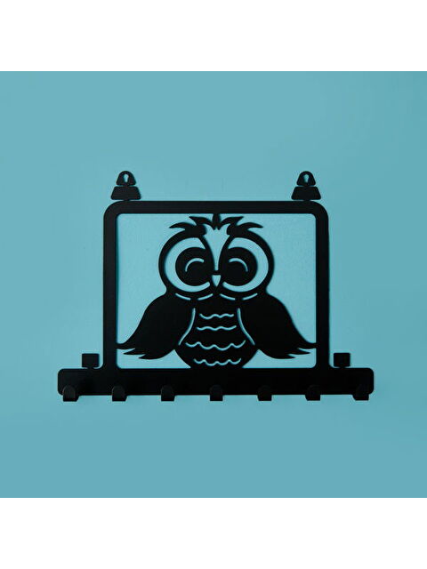 Evidea Deco Baykuş Anahtarlık - Siyah - 24x15 cm - S000390857-19351