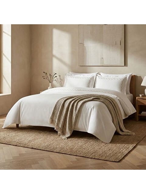 Evidea Soft Galad Çift Kişilik Nevresim Takımı - Beyaz - S000511861-20063