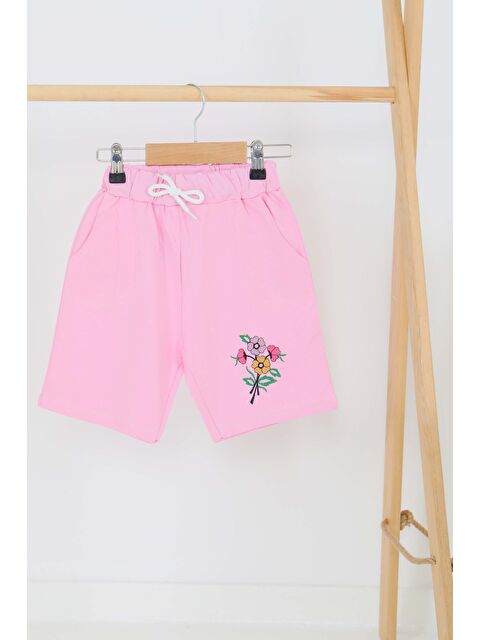 Tofisa Kız Çocuk Pembe Baskılı Şort - 27331 - S000425978-20024