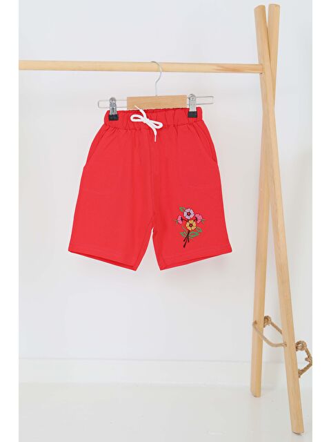 Tofisa Kız Çocuk Mercan Baskılı Şort - 27331 - S000425978-19963