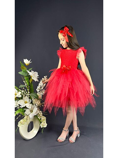 Mnk Baby & Kids Mnk Tüllü Kırçıllı Kız Çocuk Parti Elbisesi - S000390127-20045