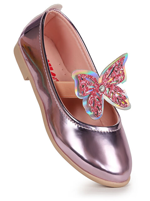 Kiko Kids Menz Ayna Kelebek Lastikli Kız Çocuk Babet Ayakkabı - S000342425-20024