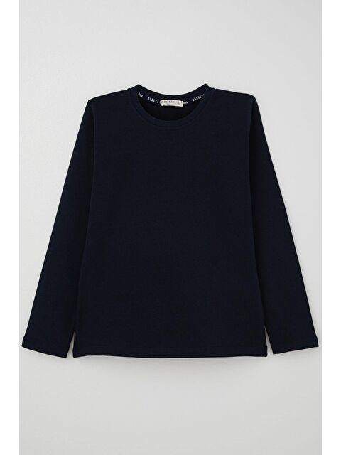 Breeze Erkek Çocuk Uzun Kollu Tişört Basic Lacivert (5-14 Yaş) - S000502007-21164