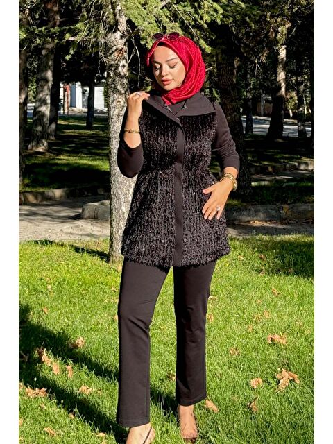 Remsa Payet Yelekli 3lü Takım 25102 Siyah - S000463170-19351