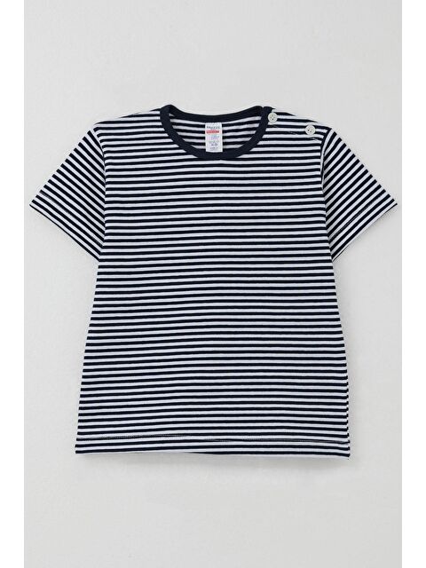 Breeze Erkek Çocuk Tişört Patlı Çizgili Lacivert (1-4 Yaş) - S000377900-21164