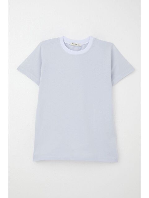 Breeze Erkek Çocuk Tişört Basic Buz Mavisi (4-12 Yaş) - S000365495-3053