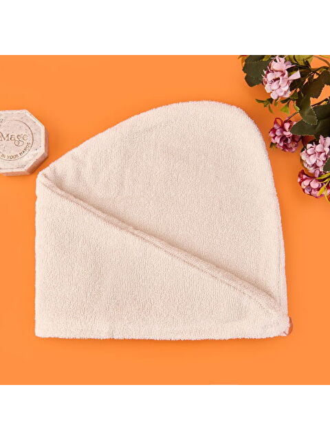 Evidea Soft Pamuk Saç Havlusu - Ekru - 55x25 cm - S000511881-19965
