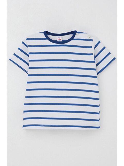Breeze Erkek Çocuk Tişört Patlı Çizgili Beyaz (1-4 Yaş) - S000383785-20063