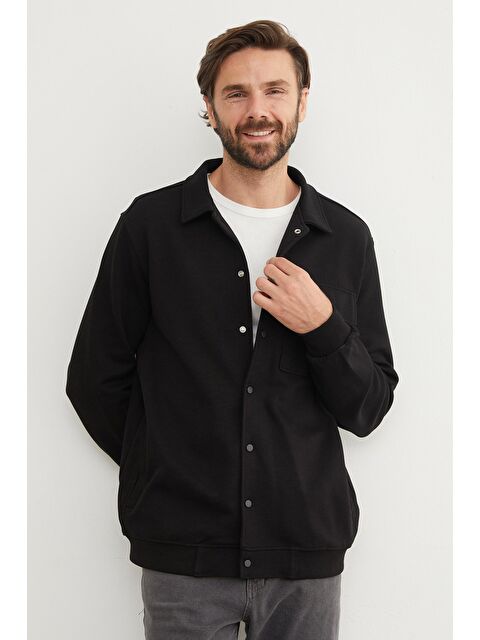 Fullamoda Çıt Çıtlı Cepli Polo Yaka Ceket - S000434176-19351