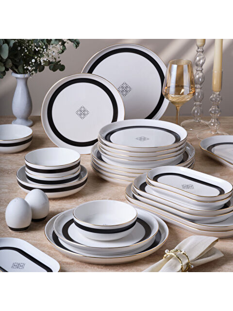 GÜRAL PORSELEN Bilbao 30 Parça 6 Kişilik Yemek Takımı 6598 - S000274611-23173