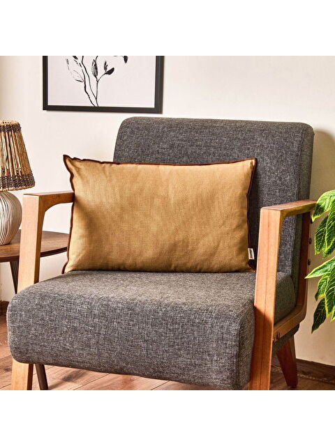 Evidea Soft Oras Kırlent - Hardal - 35x55 cm - S000511895-7379