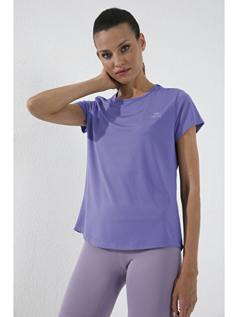 Tommylife Eflatun Basic Kısa Kol Standart Kalıp O Yaka Kadın T-Shirt - 97144 - S000032559-37492