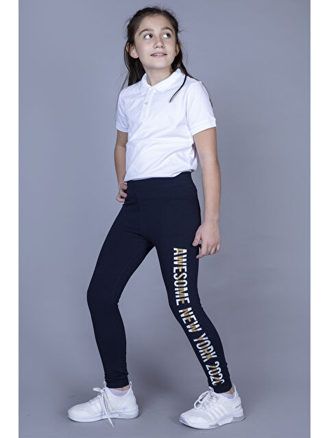 Toontoykids Kız Çocuk New York Baskılı Tayt - S000385262-21164