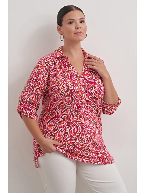 Mylinemoda Kıvrık Kollu Örme Bluz - S000298674-20024