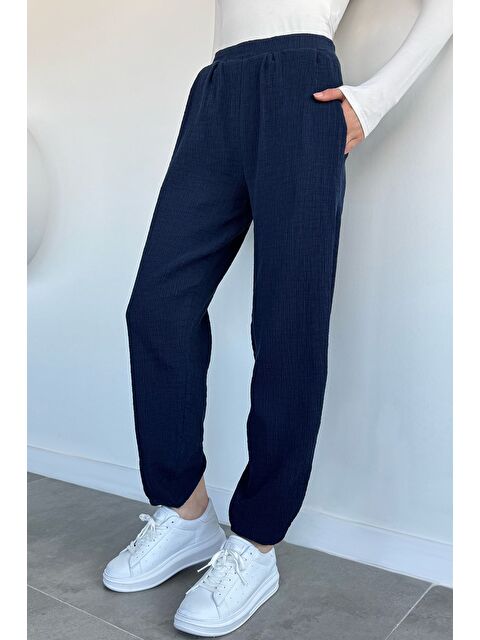 Gülseli Kadın Muslin Kumaş Şalvar Pantolon