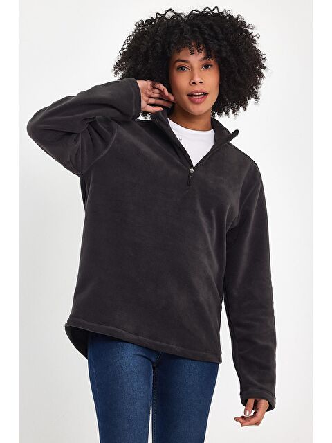 Süperlife Kadın Rahat Kalıp Softech Polar Yarım Fermuarlı Sweatshırt spr24pwk20 - S000064772-17308