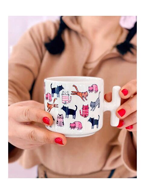 Bikutumutluluk Kedili Mutluluk Hediye Kupa Fincan - S000180524-23173