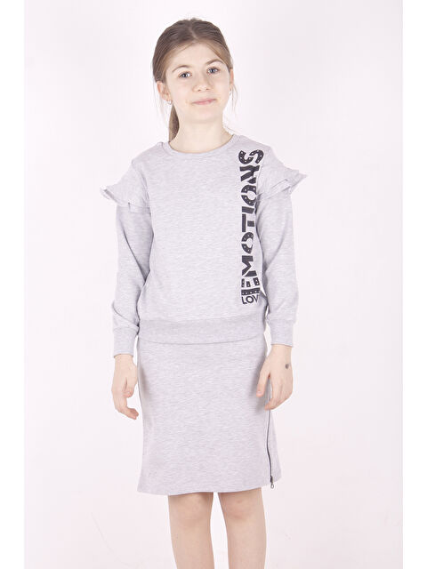 Toontoykids Kız Çocuk Baskılı Etek Fermuar Detaylı Takım - S000271024-74