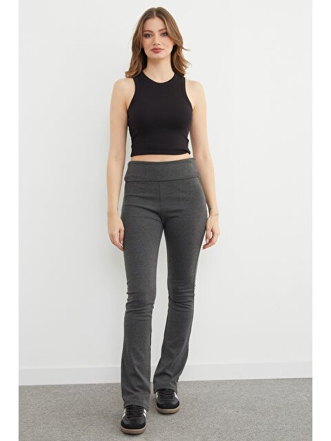 Fullamoda Beli Katlamalı Flare Tayt Pantolon - S000443585-29666