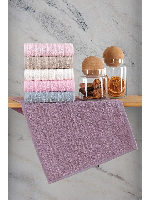 Zeynep Tekstil Path | 6'lı  30x50 Cm El Ve Yüz Havlu Seti | Mutfak Havlusu - S000110198-20024