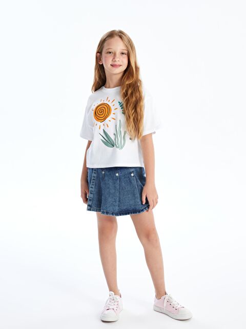 Dexia Tandıl - Baskı Detaylı Örme Tişört- Beyaz - S000222223-20063