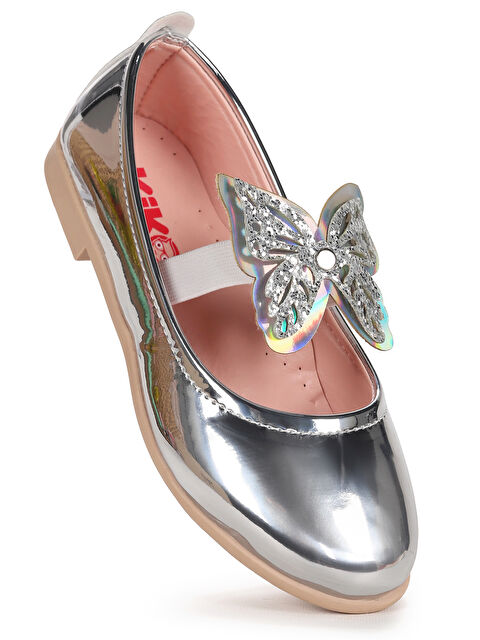 Kiko Kids Menz Ayna Kelebek Lastikli Kız Çocuk Babet Ayakkabı - S000342425-18105
