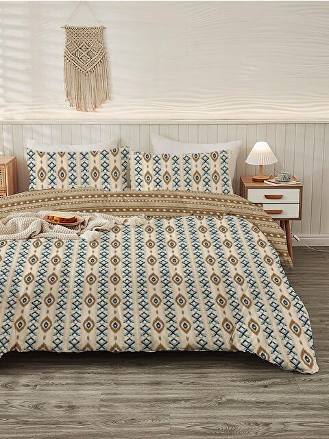 Evmila Baskılı,Desenli Çift Kişilik Nevresim Takımı (ÇARŞAFSIZ) 200x220 cm - S000232972-23173