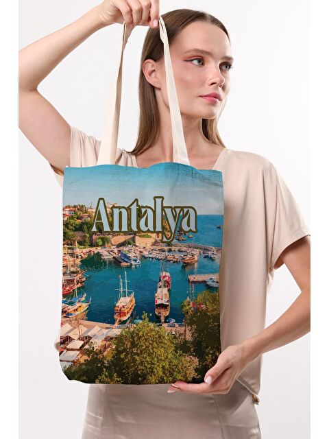 Bagg Kanvas Antalya Baskılı Bez Çanta - S000288300-19966