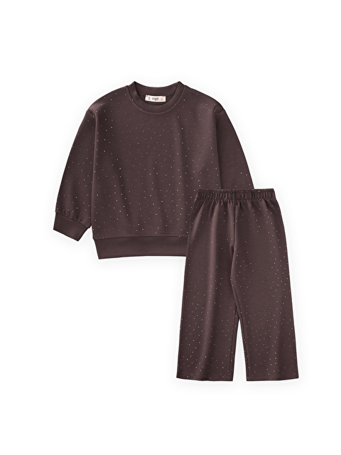 CİGİT Komple Taşlı Modal Takım 8-13 Yaş Kahve - S000512811-19413