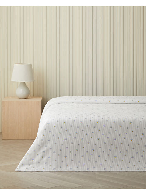 English Home Soft Daisy Çift Kişilik Pike 200x220 cm Mavi - S000528064-17234