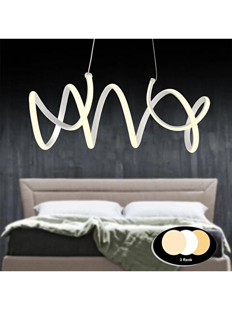 Nisa Luce Deniz Ledli Avize - Sarı / Işığı / Beyaz