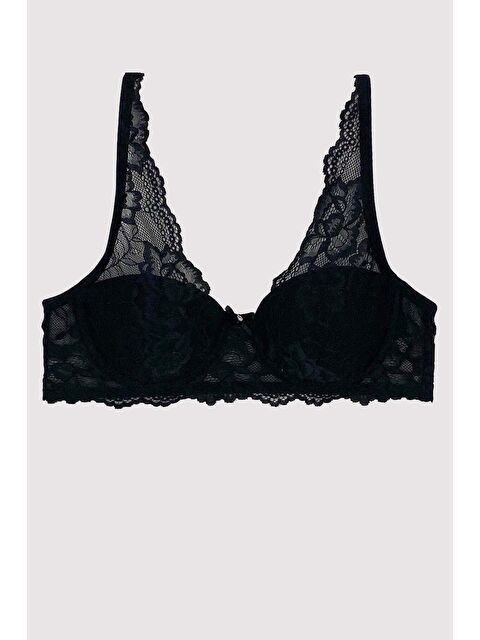Formo Kadın Siyah Dantelli  Desteksiz  Sütyen - S000279852-19351