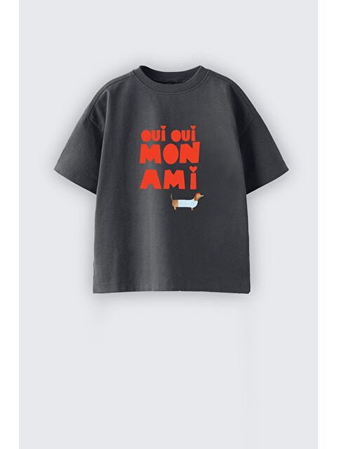 Monila Kız Çocuk Baskılı Pamuklu Bisiklet Yaka T-Shirt - S000513945-29666