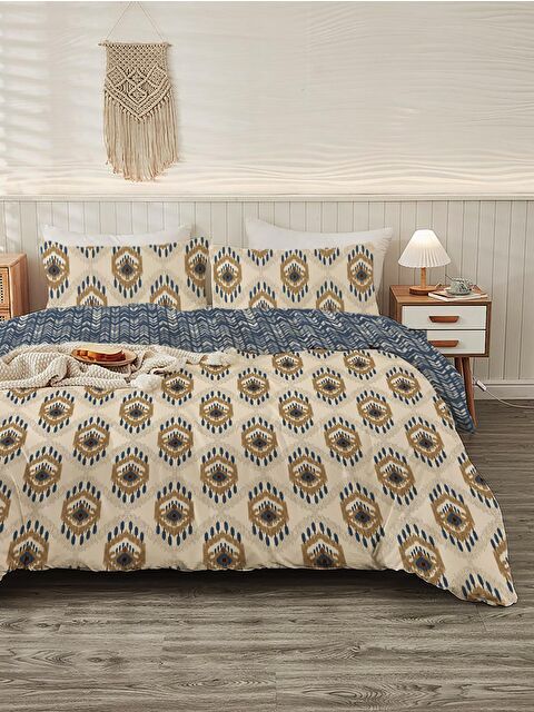 Evmila Baskılı,Desenli Çift Kişilik Nevresim Takımı (ÇARŞAFSIZ) 200x220 cm - S000232975-23173