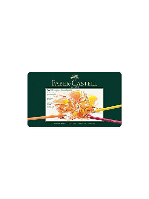 Faber-Castell Polychromos 36 Renk Boya Kalemi, Örtücü ve Parlak Renkler, Yüksek Pigmentli, Metal Kutulu - S000415268-23173