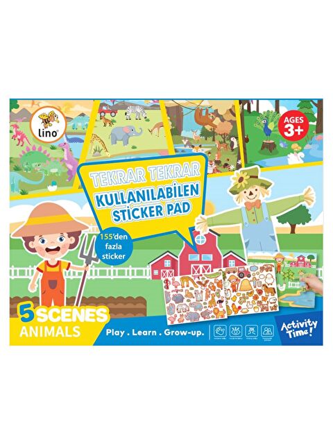 Lino Tekrar Kullanılabilen Sticker Pad Hayvanlar (LS-600) - S000415271-23173