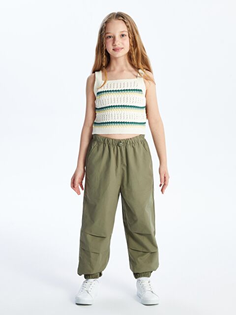 Dexia Palmira - Örgü Detaylı Çizgili Triko Bluz - Yeşil Stripe - S000176454-31