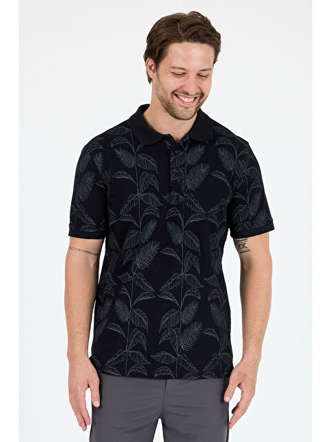 Rodi Erkek Polo Yaka Desenli Tişört – %95 Pamuk %5 Elastan – Şık, Esnek ve Rahat Kısa Kollu Tişört 0033 - S000404526-19351