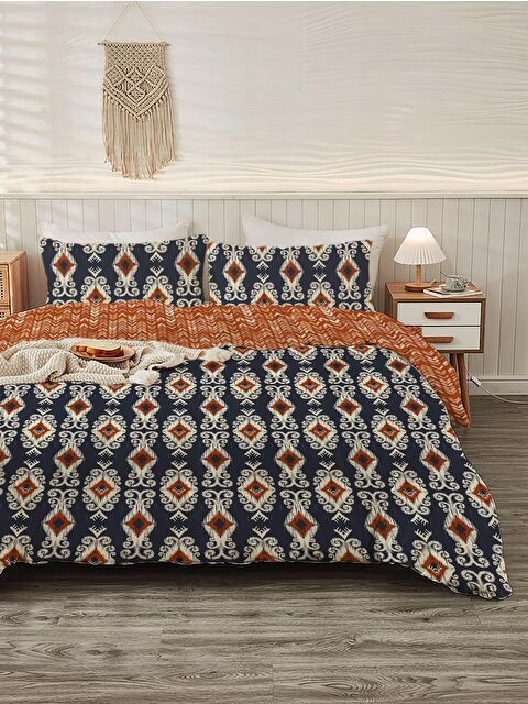 Evmila Baskılı,Desenli Çift Kişilik Nevresim Takımı (ÇARŞAFSIZ) 200x220 cm - S000232976-23173